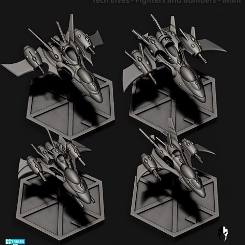 Image of Tech Elves - JetFighters and Bombers - 8mm scale