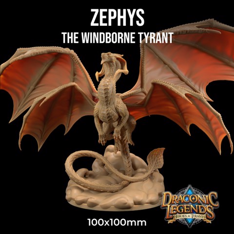 Image of Zephys, The Windborne Tyrant  | PRESUPPORTED | Draconic Legends Hero's and Tyrants