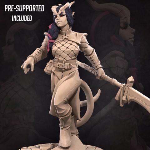 Image of Tiefling Fighter [CURRENT TRIBES RELEASE]