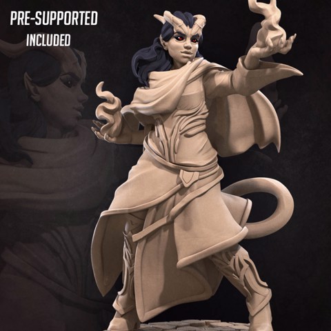 Image of Tiefling Sorceress [CURRENT TRIBES RELEASE]