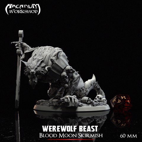 Image of Werewolf Beast Warlord (60mm)