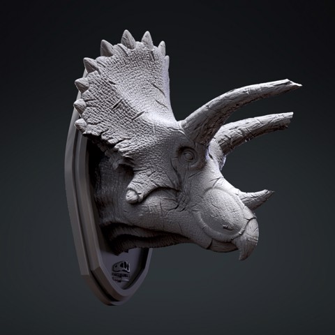 Image of Triceratops hunting trophy