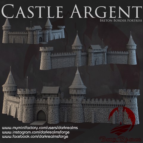 Image of Dark Realms - Castle Argent - Gate & Walls