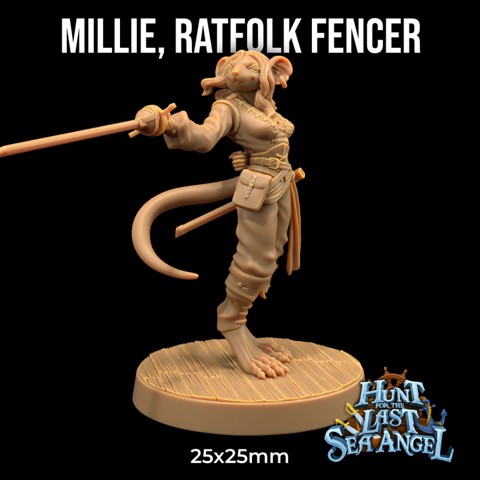 Image of Millie, Ratfolk Fencer | PRESUPPORTED | Hunt for The Last Sea Angel
