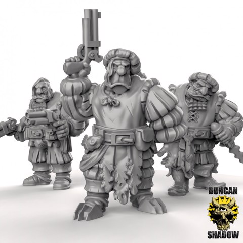 Image of Empire Ogres with Pistols (Pre Supported)