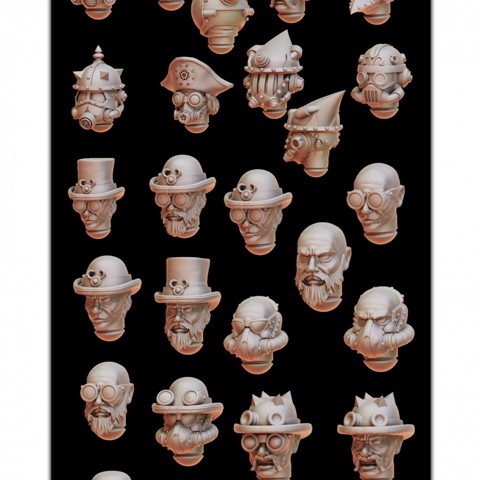 Image of Steam Marines HEADS