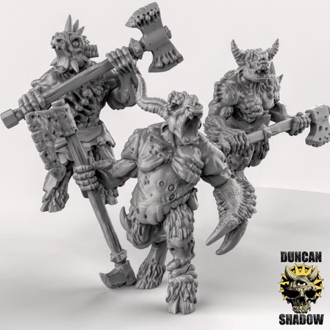 Image of PestiGor with Great Weapons Beastmen (Pre Supported)