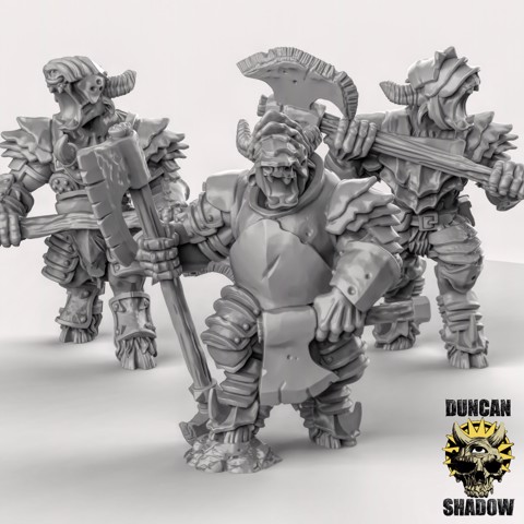 Image of Armoured Beastmen with Great weapons (Pre Supported)