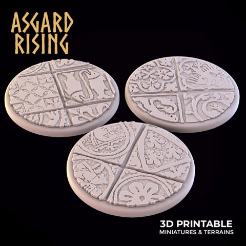 Image of Ornament - 3 x Round Bases (40 & 50mm) /Pre-supported/