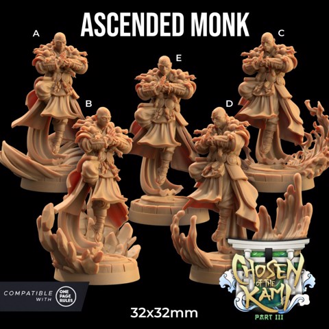 Image of Ascended Monk | PRESUPPORTED | Chosen of the Kami Pt. III