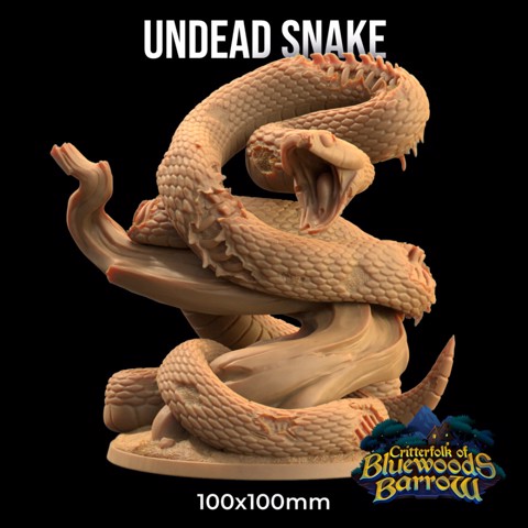 Image of Undead Snake | PRESUPPORTED | The Critterfolk of Bluewoods Barrows