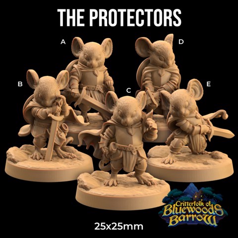 Image of The Protectors | PRESUPPORTED | The Critterfolk of Bluewoods Barrows