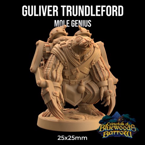 Image of Guliver Trundleford, Mole Genius | PRESUPPORTED | The Critterfolk of Bluewoods Barrows