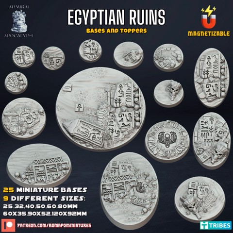 Image of Egyptian Ruins Bases (Pre-supported)