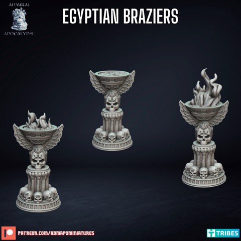 Image of Egyptian Braziers (Pre-supported)