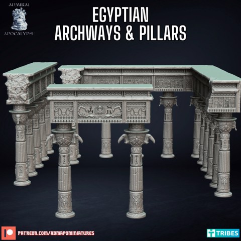 Image of Ancient Egypt Archway and Pillar Set (Pre-supported)
