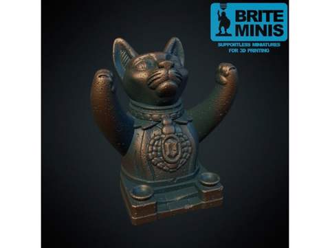 Image of Cat god statue/altar - Hair tie holder (Supportless, FDM-friendly)