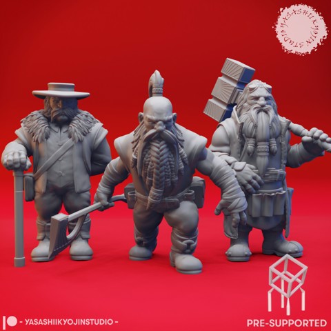 Image of Rockseeker Brothers - Tabletop Miniatures (Pre-Supported)