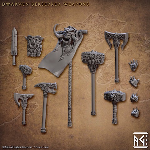 Image of Standalone Weapons and Hands (The Quest for Goldvein)