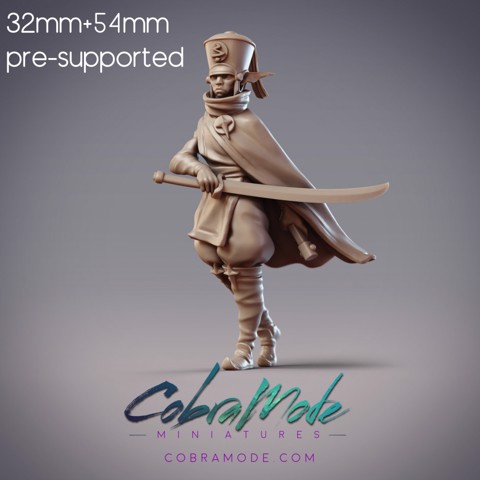Image of Desert Elf Guard - Naila, Hakam Geometer (Pre-Supported)