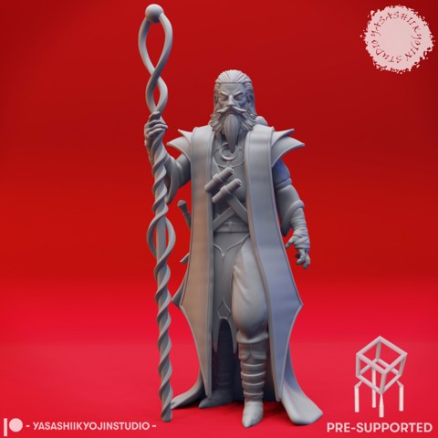 Image of Evil Mage - Tabletop Miniature (Pre-Supported)