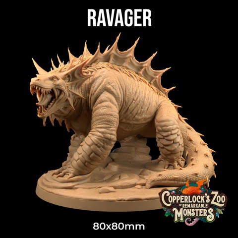 Image of Ravager  | PRESUPPORTED | Dragonology 101 | Copperlock's Zoo