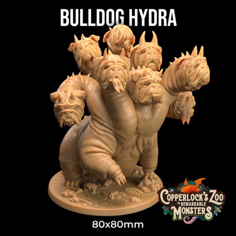 Image of Bulldog Hydra | PRESUPPORTED | Doggos and Dragons | Copperlock's Zoo