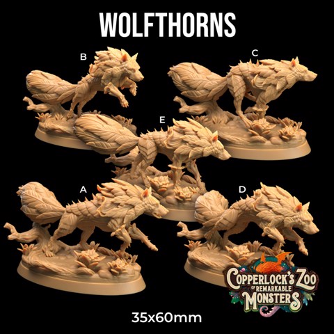 Image of Wolfthorns | PRESUPPORTED | The Fae Petal Courts | Copperlock's Zoo