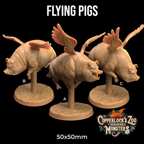 Image of Flying Pigs | PRESUPPORTED | Revenge of the Farmomancer | Copperlock's Zoo