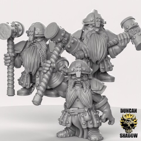Image of Dwarves with Great Hammers (Pre Supported)