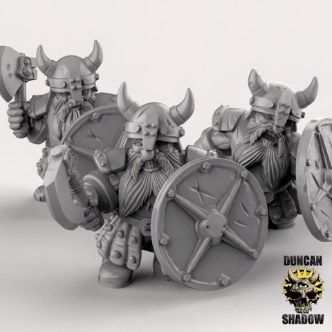 Image of Dwarves with Axes and Shields (Pre Supported)
