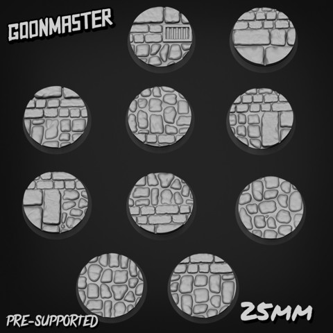 Image of Cobblestone Road Bases /Toppers 25mm Round x 10