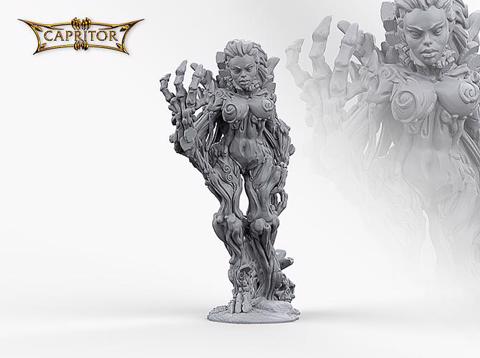 Image of "Dryad Elemental" Miniature (28mm - 32mm Scale) Support Free
