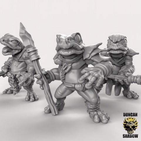 Image of Frog Folk with Spears (Pre Supported)