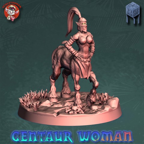 Image of Centaur Female - 32mm pre-supported miniature