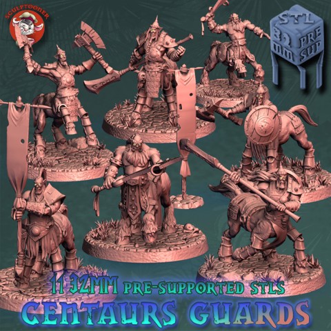 Image of Centaurs Guards - 32mm pre-supported squad