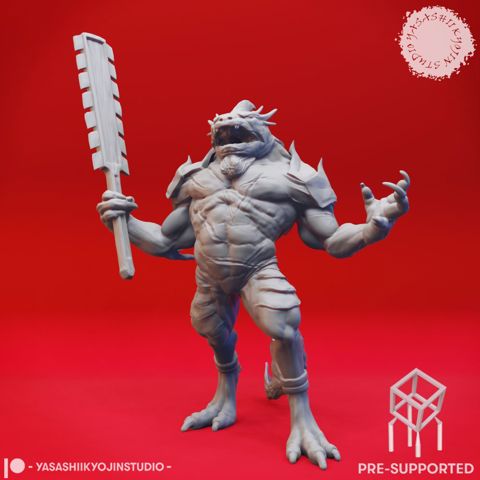 Image of Troglodyte Champion - Tabletop Miniature (Pre-Supported)