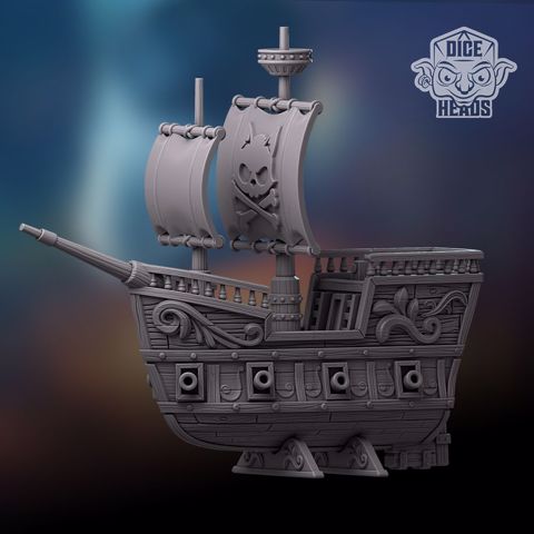 Image of Pirate Ship (Cut for FDM printing)