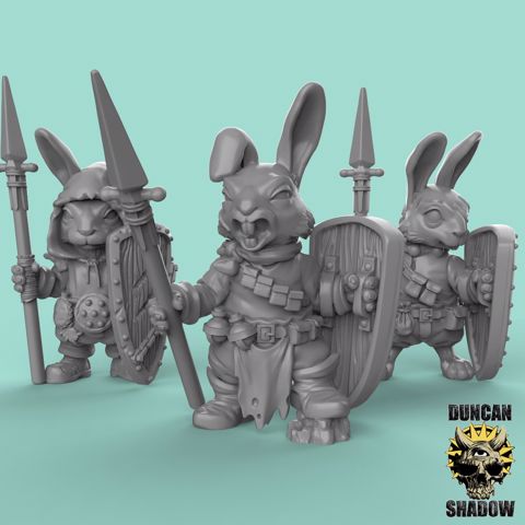 Image of Rabbit Folk with Spears (Pre Supported)