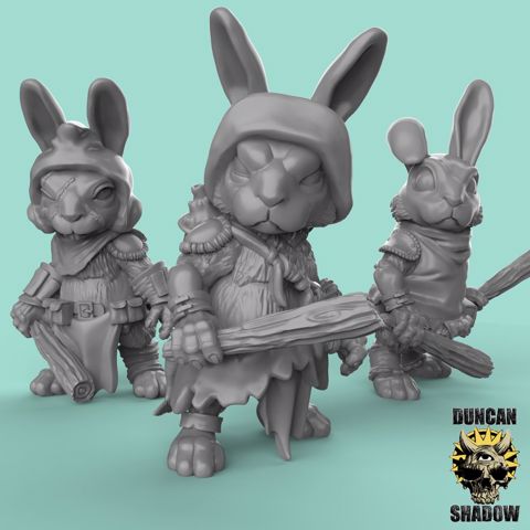 Image of Rabbit Folk with Clubs (Pre Supported)