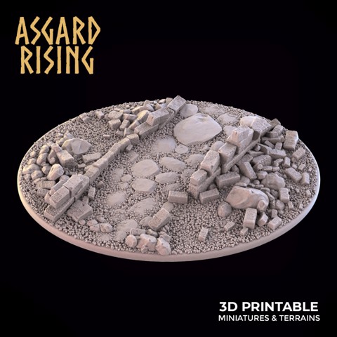 Image of Ruins - 1x 120x92mm Oval Base (ver. 1) /Pre-supported/