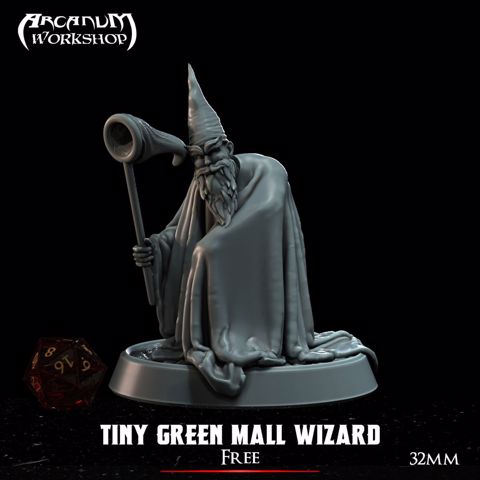 Image of Tiny Green Mall Wizard 32 mm