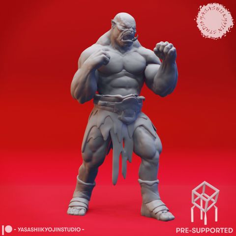 Image of Orc Brawler - Tabletop Miniature (Pre-Supported)