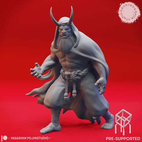 Image of Cloaked Oni - Tabletop Miniature (Pre-Supported)