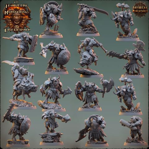 Image of The Ironmane Minotaurs of Emberhold - COMPLETE PACK