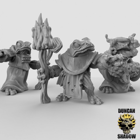 Image of Frog folk Necromancers (pre supported)