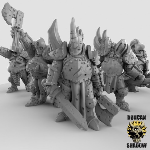 Image of Plague Knights Chaos Warriors Set1 (pre supported)