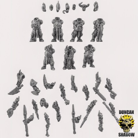 Image of Plague Knights Chaos Warriors Multipart kit (pre supported)