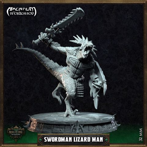 Image of Swordman Lizard Man 32 mm 