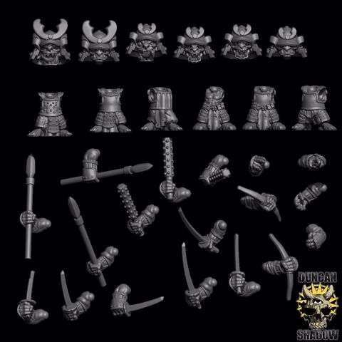 Image of Goblin Samurai Multipart Kit (Pre Supported)